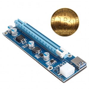 Extensie pentru placa video suplimentara USB3.0 PCI-E Express 1x To 16x Extender Riser Card Adapter SATA 6Pin Power Cable